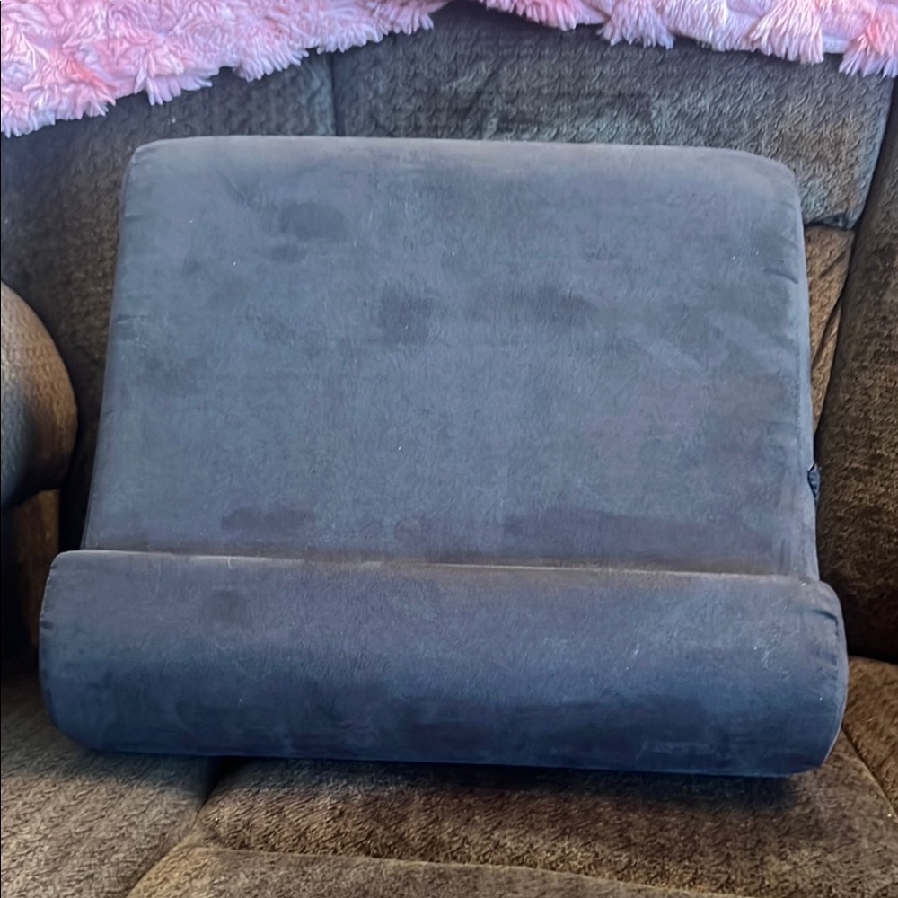 Pillow pad grey tablet or book pillow.